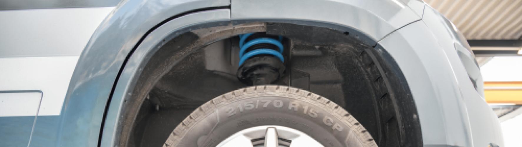 VB-Airsuspension hulpveren en schokbrekers.